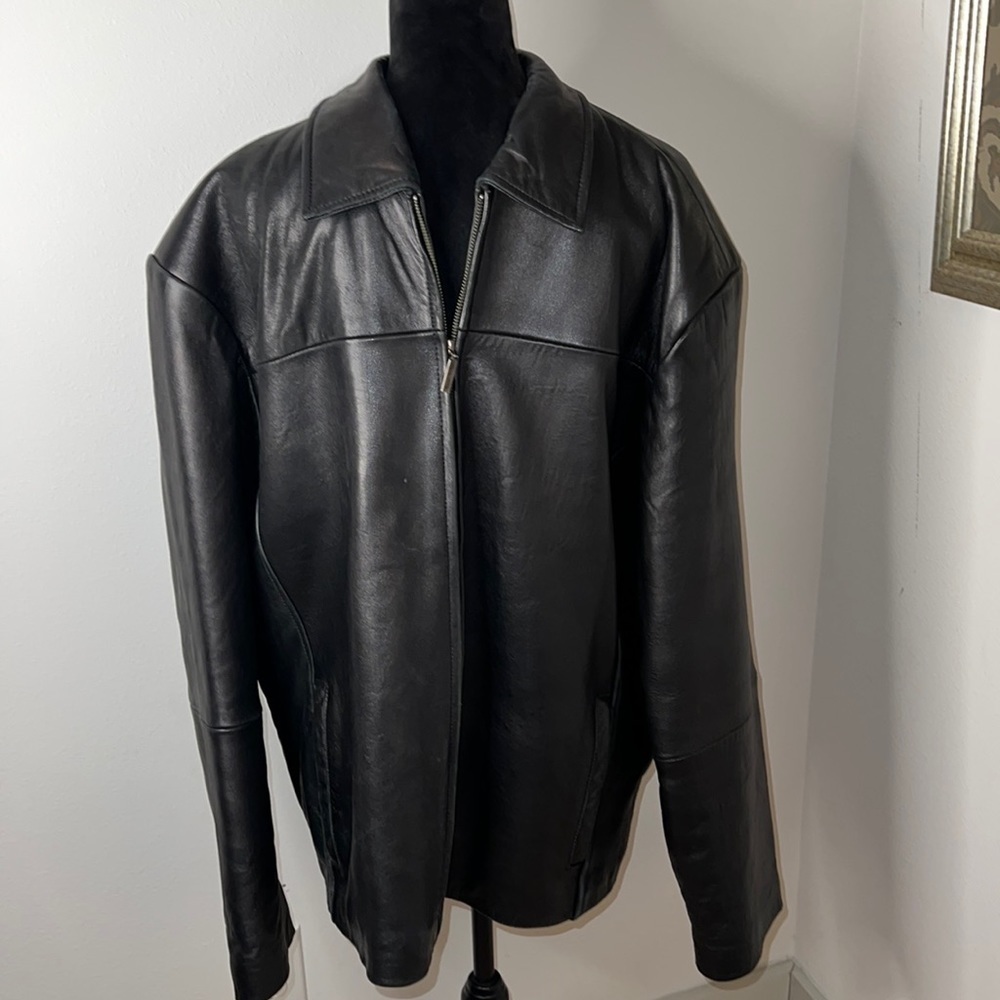 Boston Harbour Outdoor Wear buttery soft black leather men’s‎ jacket Sz XL